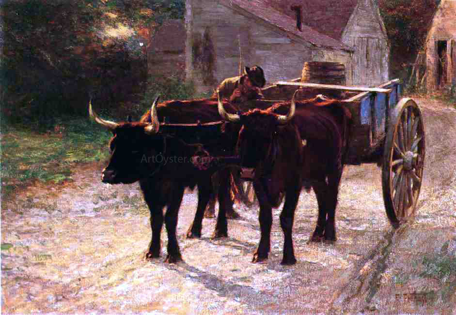  Edward Potthast The Ox Cart - Canvas Print