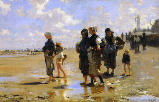  John Singer Sargent The Oyster Gatherers of Cancale - Canvas Print