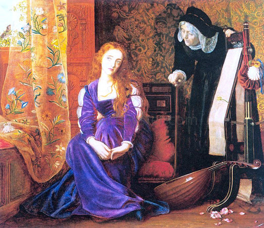 Arthur Hughes The Pained Heart (aka "Sigh no more, ladies, sigh no more") - Canvas Print