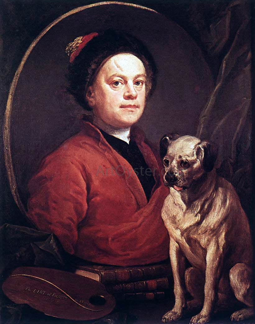  William Hogarth The Painter and His Pug - Canvas Print