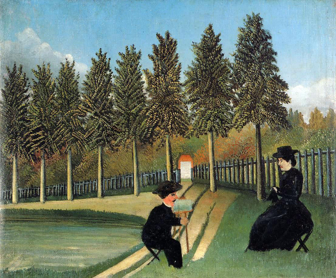  Henri Rousseau The Painter and His Wife - Canvas Print