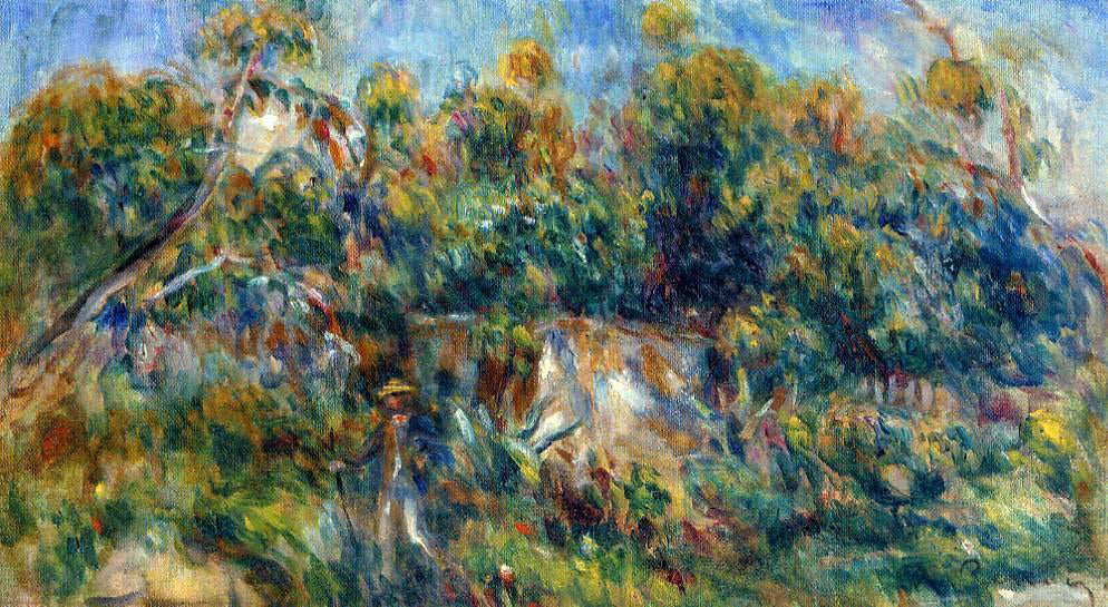  Pierre Auguste Renoir The Painter Taking a Stroll at Cagnes - Canvas Print