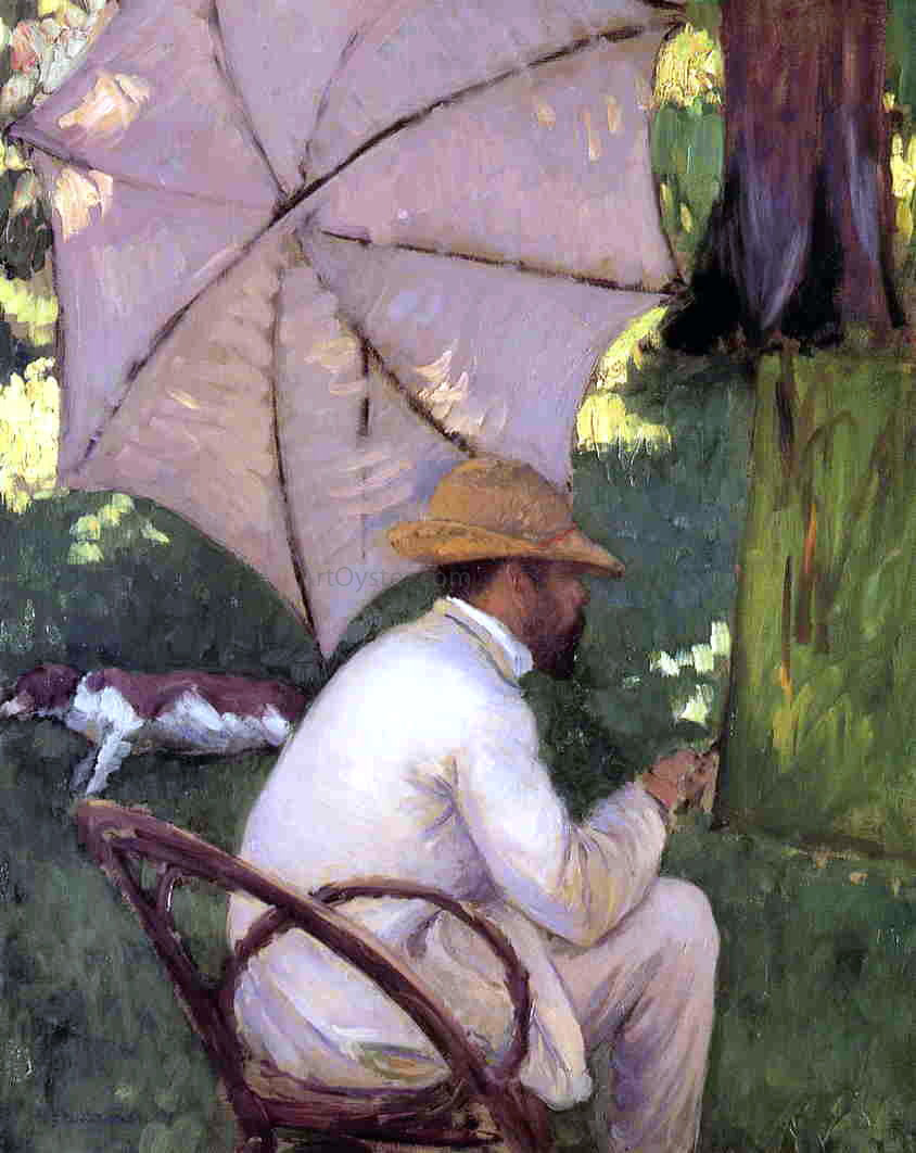  Gustave Caillebotte The Painter under His Parasol - Canvas Print