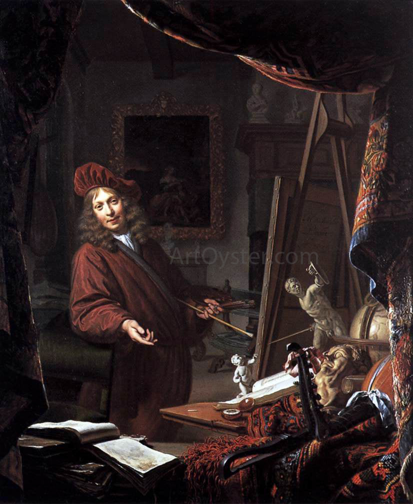  Michiel Van Musscher The Painter's Studio - Canvas Print