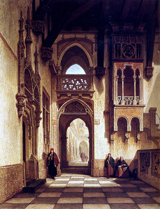  Francois Stroobant The Palace Of Casimir, The King Of Poland - Canvas Print