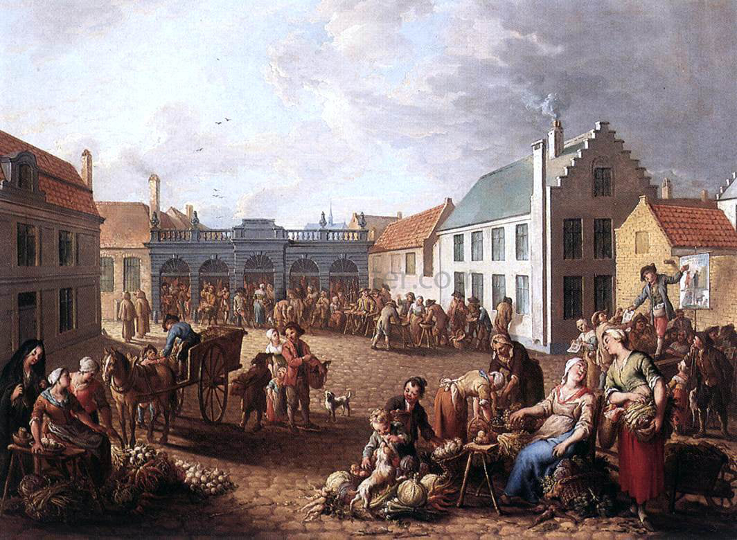  Jan Antoon Garemijn The Pandreitje in Bruges - Canvas Print