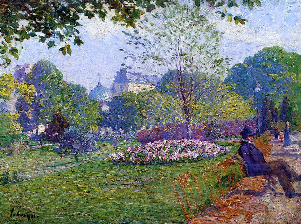  Albert Lebourg The Parc Monceau - Canvas Print