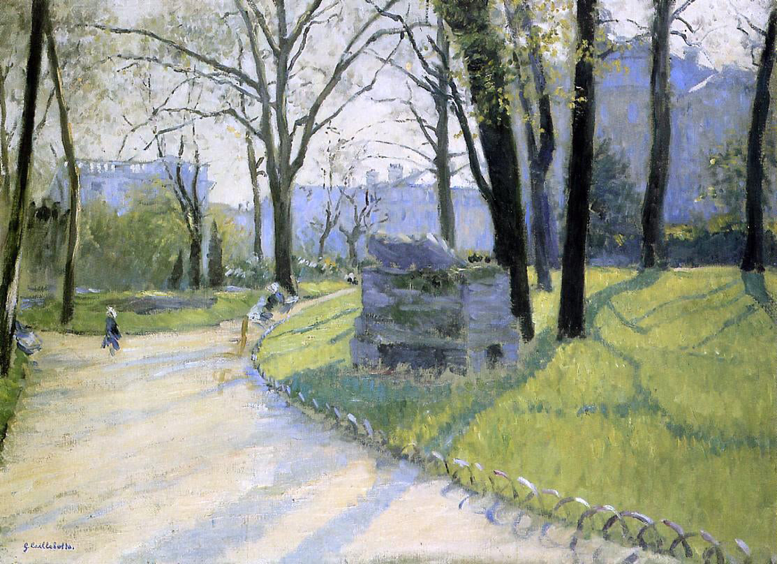  Gustave Caillebotte The Parc Monceau - Canvas Print