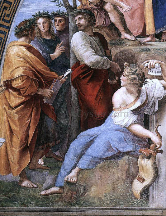 Raphael The Parnassus (detail 11) (Stanza della Segnatura) - Canvas Print