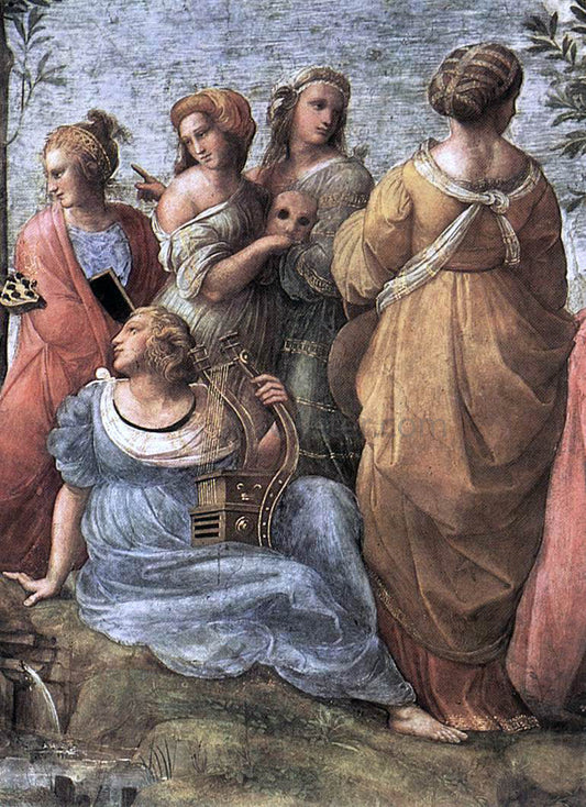  Raphael The Parnassus (detail 3) (Stanza della Segnatura) - Canvas Print