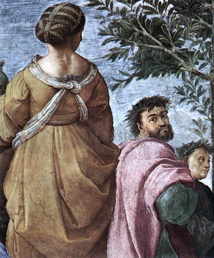  Raphael The Parnassus (detail 6) (Stanza della Segnatura) - Canvas Print