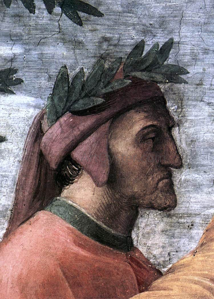  Raphael The Parnassus (detail 8) (Stanza della Segnatura) - Canvas Print