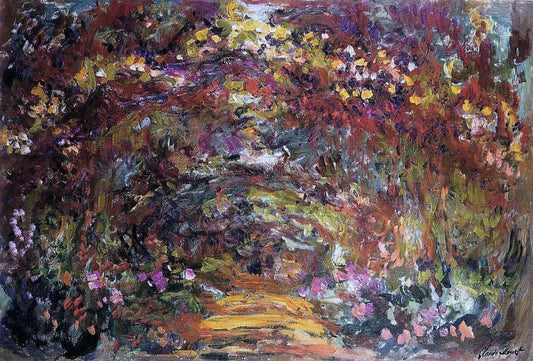  Claude Oscar Monet The Path Under the Rose Trellises, Giverny - Canvas Print