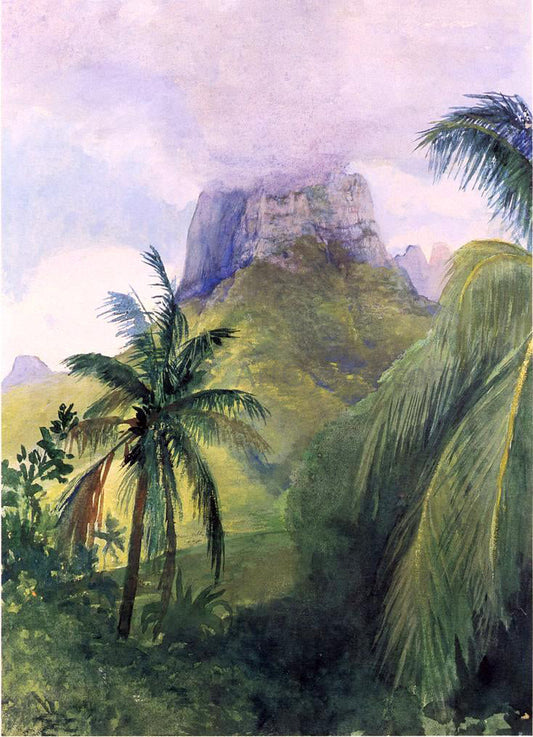  John La Farge The Peak of Maua Roa, Noon, Island of Moorea, Society Islands, Uponuhu - Canvas Print