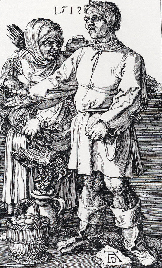  Albrecht Durer The Peasant And His Wife At Market - Canvas Print