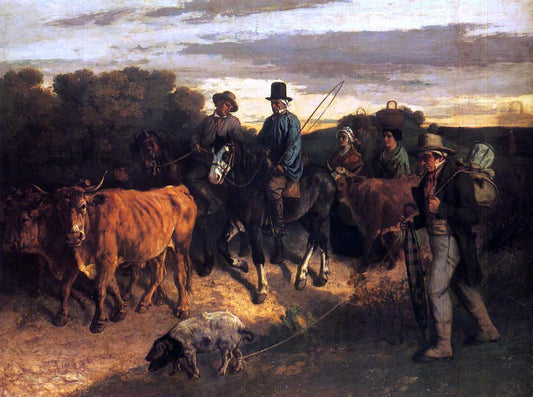  Gustave Courbet The Peasants of Flagey Returning from the Fair, Ornans - Canvas Print