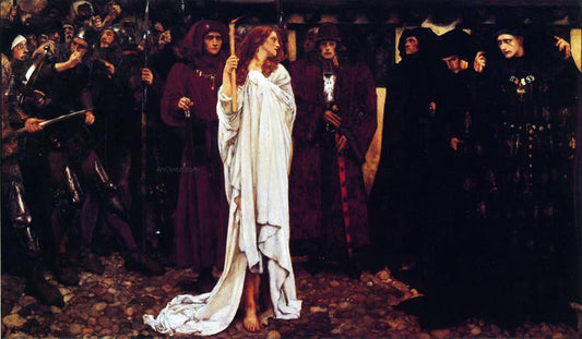  Edwin Austin Abbey The Penance of Eleanor, Duchess of Glouster - Canvas Print
