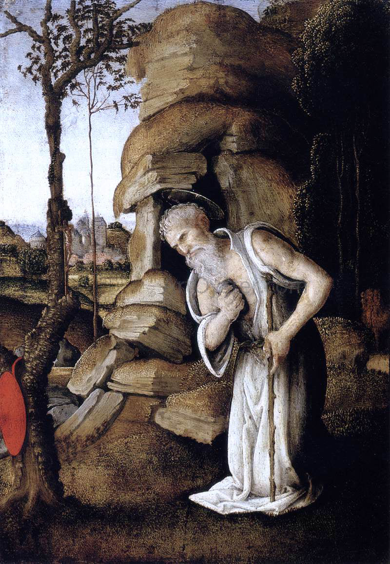  Filippino Lippi The Penitent St Jerome - Canvas Print