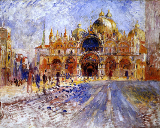  Pierre Auguste Renoir At the Piazza San Marco, Venice - Canvas Print