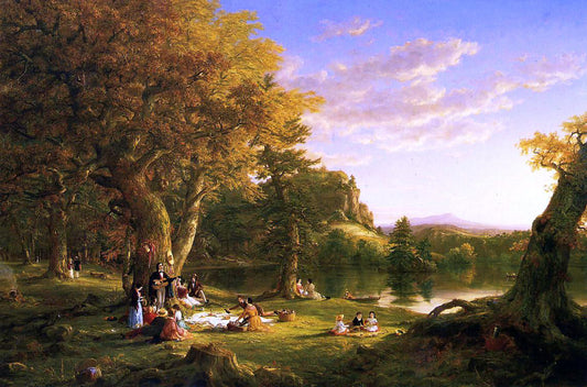  Thomas Cole The Picnic - Canvas Print