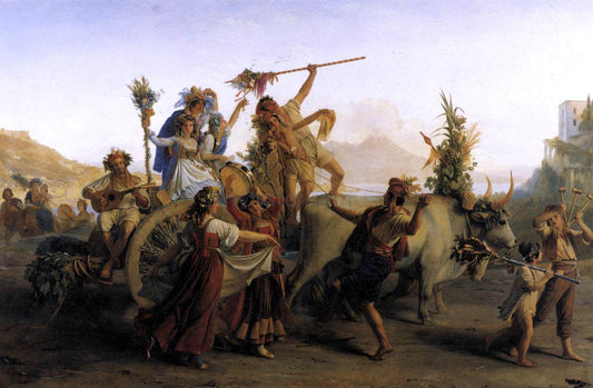  Louis-Leopold Robert The Pilgrimage to the Madonna of the Arch - Canvas Print