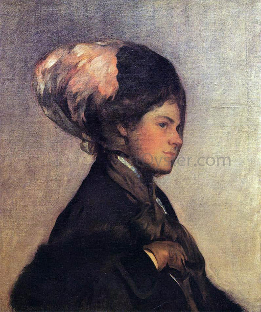  Joseph DeCamp The Pink Feather (also known as The Brown Veil) - Canvas Print