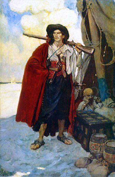  Howard Pyle The Pirate was a Picturesque Fellow - Canvas Print