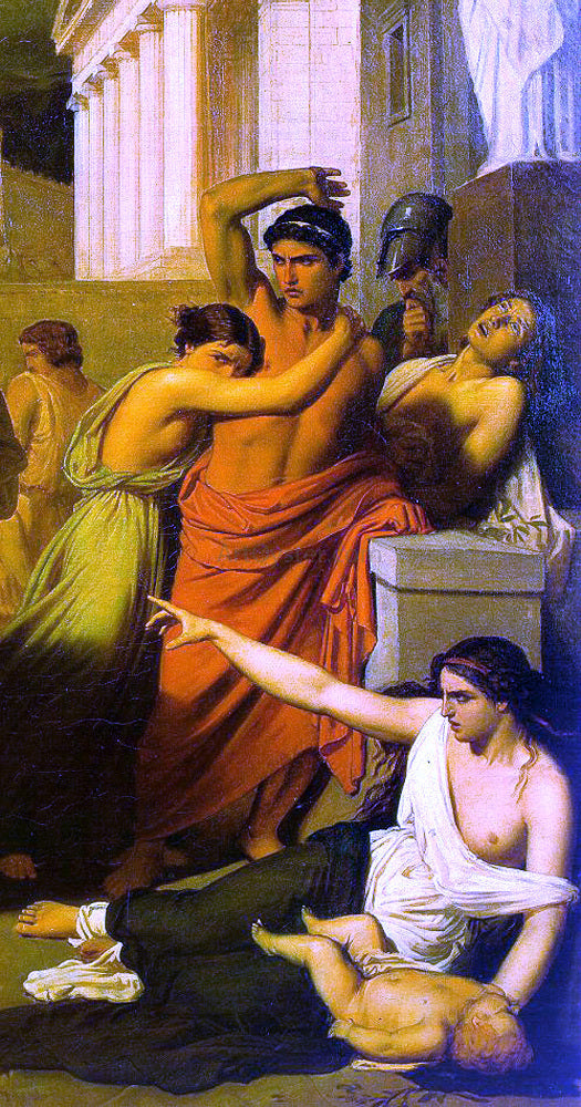  Charles Francois Jalabert The Plague of Thebes [detail #1] - Canvas Print