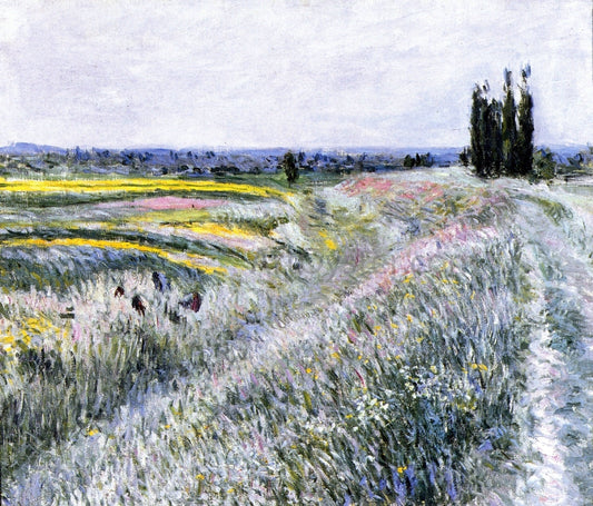  Gustave Caillebotte The Plain at Gennevilliers, Group of Poplars - Canvas Print