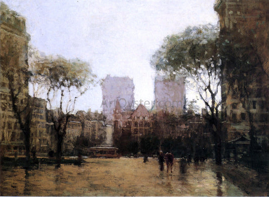  Paul Cornoyer The Plaza at 59th Street - Canvas Print