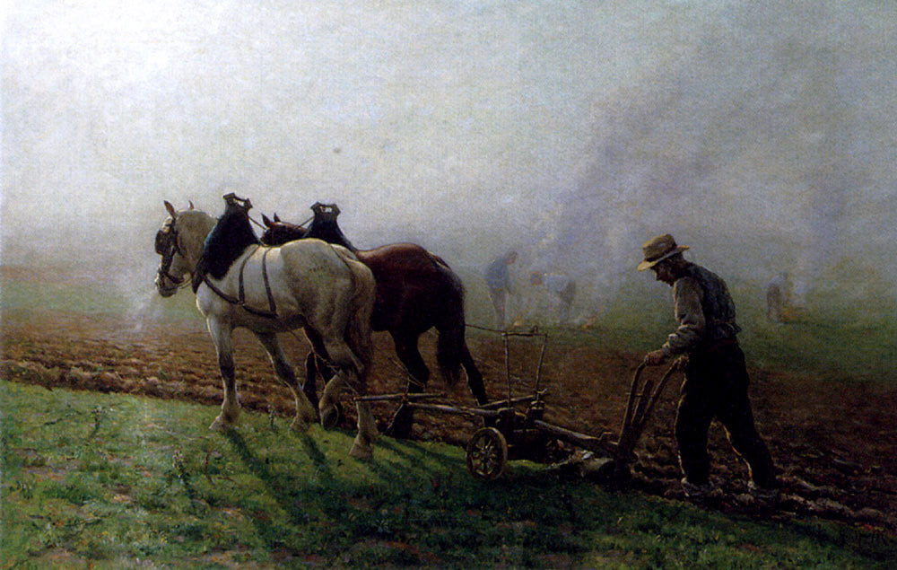  Georges-Philibert-Charles Maroniez The Ploughman - Canvas Print