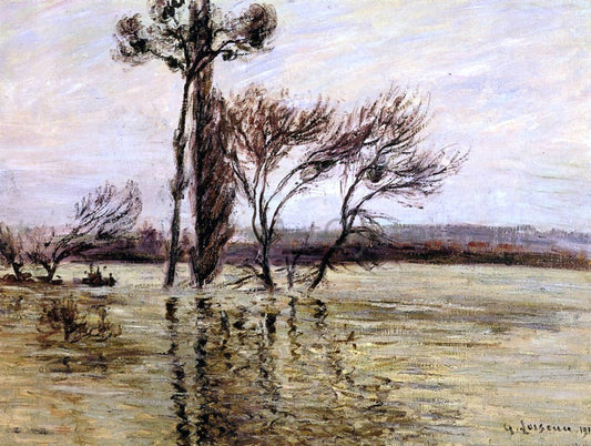  Gustave Loiseau The Pointe de L'Ile Under Water - Canvas Print