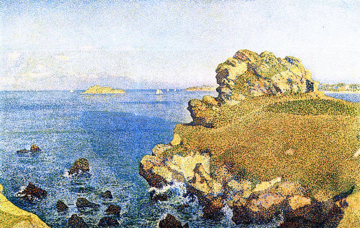  Theo Van Rysselberghe The Pointe de per Kiridec at Roscoff, Brittany - Canvas Print