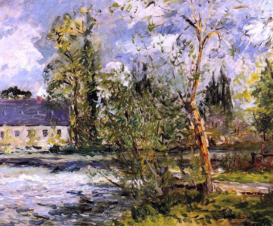  Maxime Maufra The Ponce Paper Factory on the Edge of the Sathe Woods - Canvas Print