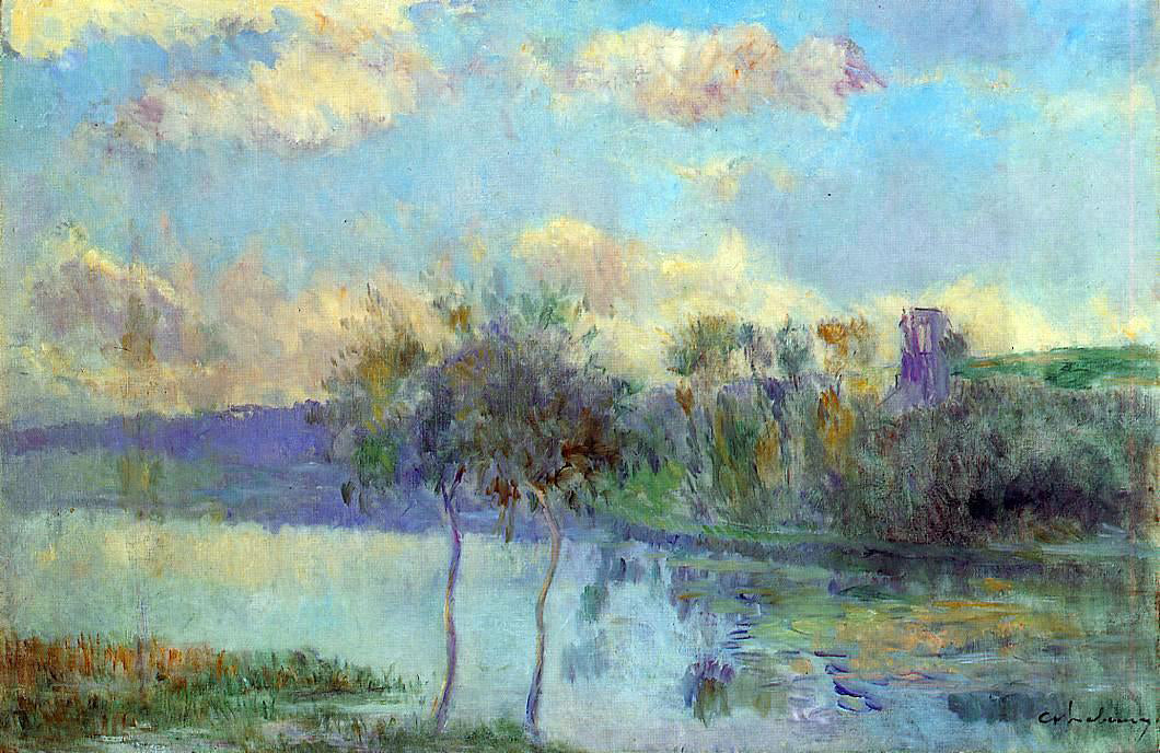  Albert Lebourg The Pond at Chalou-Moulineux, near Etampes - Canvas Print