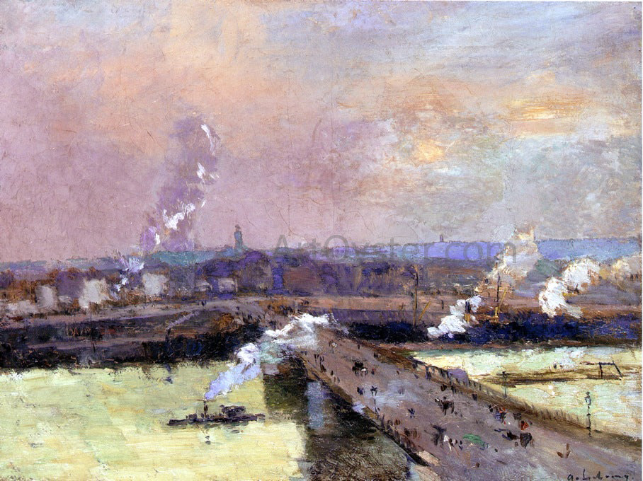  Eugene-Louis Boudin The Pont Boieldieu, Rouen - Canvas Print