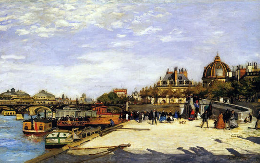  Pierre Auguste Renoir The Pont des Arts and the Institut de France - Canvas Print
