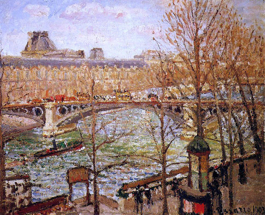  Camille Pissarro The Pont du Carrousel, Afternoon - Canvas Print