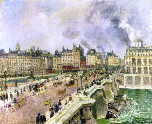  Camille Pissarro The Pont Neuf, Shipwreck of the "Bonne Mere" - Canvas Print
