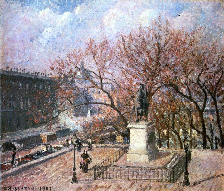  Camille Pissarro The Pont-Neuf and the Statue of Henri IV - Canvas Print