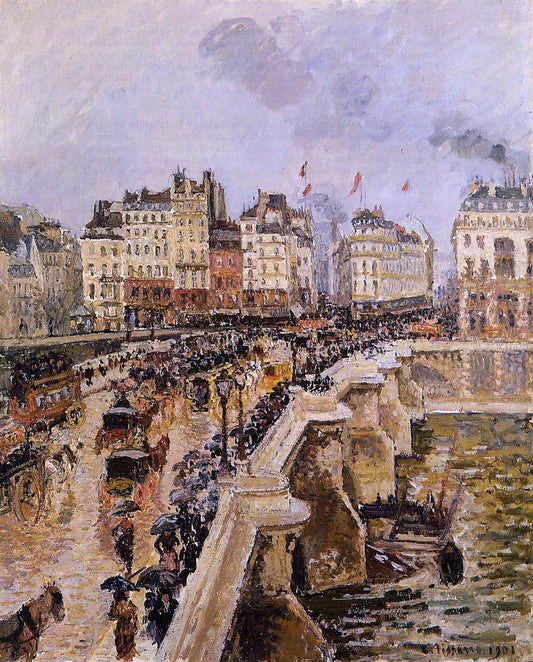  Camille Pissarro The Pont-Neuf: Rainy Afternoon - Canvas Print