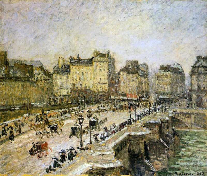  Camille Pissarro The Pont-Neuf: Snow - Canvas Print