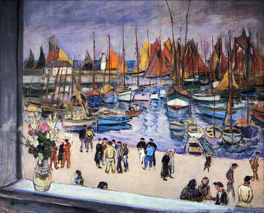 Henri Lebasque The Port at Saint Tropez - Canvas Print