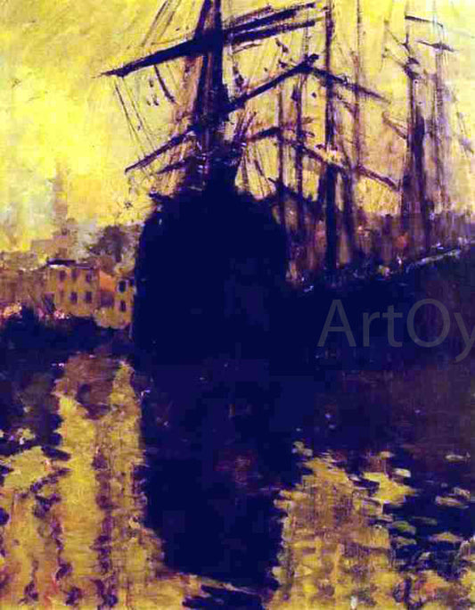  Constantin Alexeevich Korovin The Port in Marseilles - Canvas Print