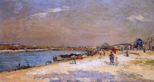  Albert Lebourg The Port of Bercy, Unloading the Sand Barges - Canvas Print