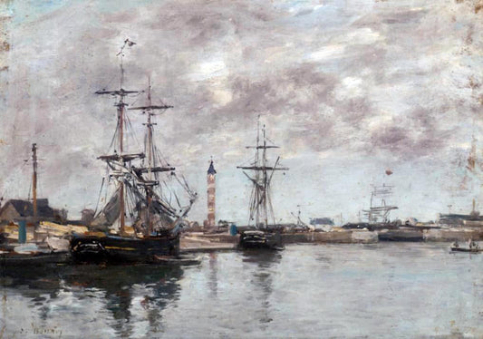  Eugene-Louis Boudin The Port of Deauville - Canvas Print