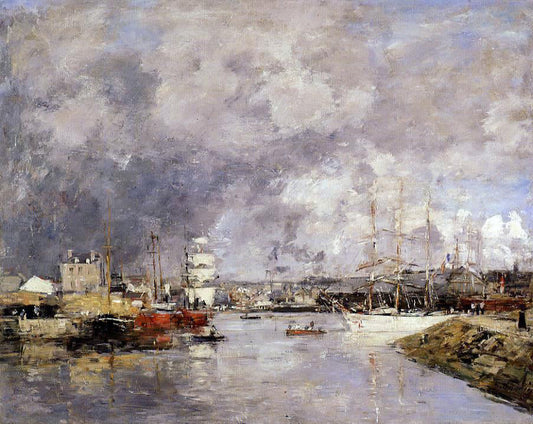  Eugene-Louis Boudin The Port of Dieppe - Canvas Print