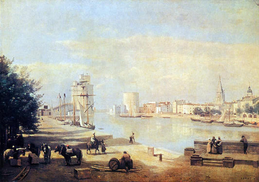  Jean-Baptiste-Camille Corot The Port of La Rochelle - Canvas Print