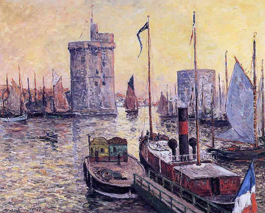  Maxime Maufra The Port of La Rochelle at Twilight - Canvas Print
