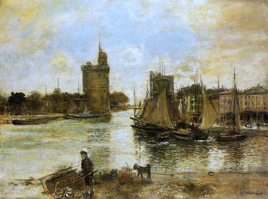  Jean-Francois Raffaelli The Port of La Rochelle in Autumn - Canvas Print